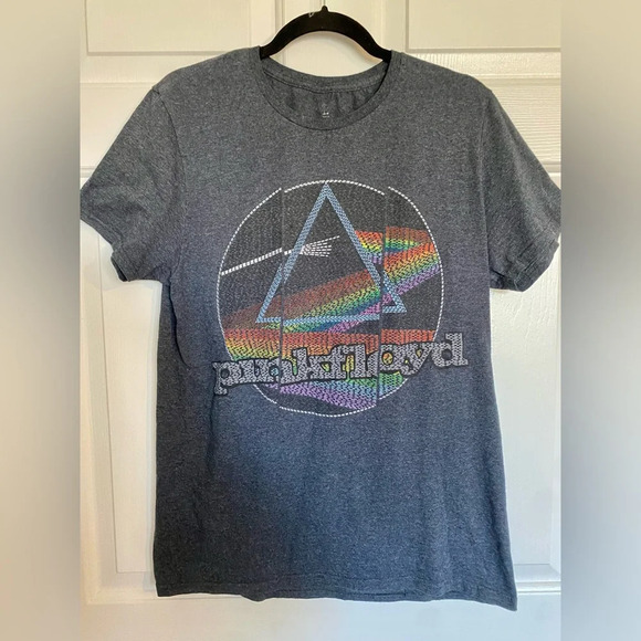 Pink Floyd Other - Pink Floyd Dark Side of the Moon Prism Graphic Charcoal T-shirt